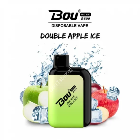 Электронная сигарета Bou pro mini 600 double apple ice оптом            
