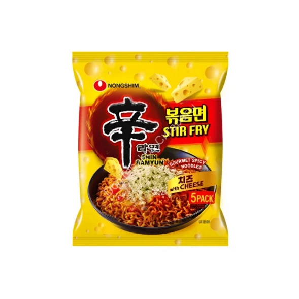 Лапша быстрого приготовления Nongshim Шин Рамен Stir Fry cheese жареная со вкусом сыра, м/у 120 г 