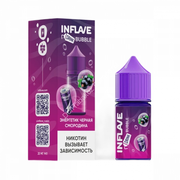 Жидкость для вейпа INFLAVE Энергетик черная смородина 30 мл оптом            