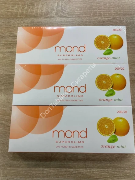 Сигареты Mond Orange Mint Superslims (Монд Апельсин-мята Суперслимс) Оптом 