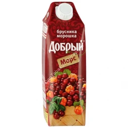 Морс Добрый брусника морошка 1 л оптом
