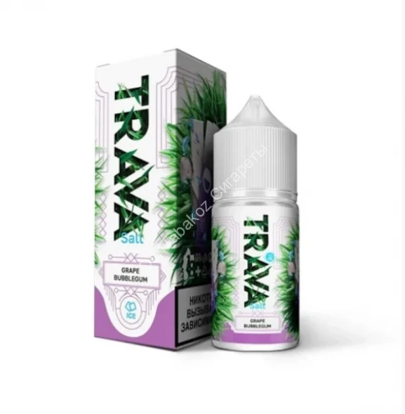 Жидкость для вейпа TRAVA STRONG Виноградная жвачка 30 мл оптом 