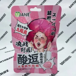 Супер кислые леденцы Ujane Кислый Персик 26 г Оптом