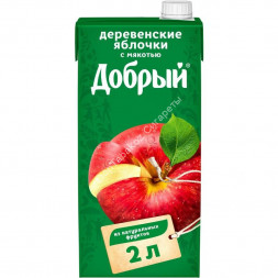 Нектар Добрый деревенские яблочки 2 л оптом