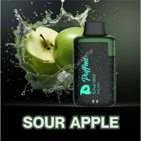 Электронная сигарета Puffmi DuMesh Кислое Яблоко 10000 затяжек оптом 