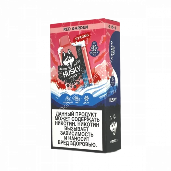 Электронная сигарета HUSKY AIRMAX 2.0 15000 Strong Клубника мята 20мг ОПТОМ        