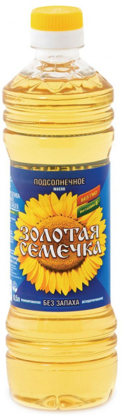Масло подсолнечное Золотая Семечка 500мл 