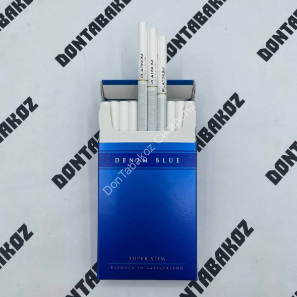 Сигареты Платинум Севен (Platinum Seven) Denim Blue SuperSlim Оптом 