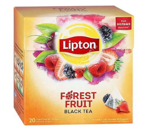 Черный чай Lipton Forest Fruit в пирамидках 20 пак оптом 