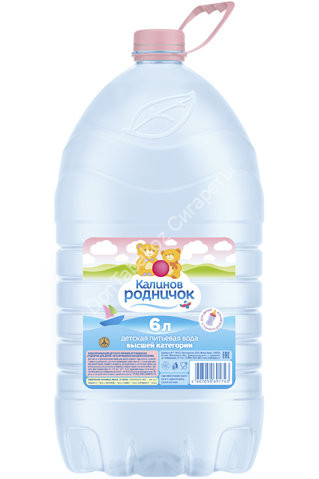 Вода детская питьевая Калинов Родничок негазированная 6 л оптом 