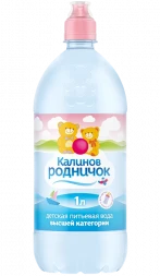 Вода детская питьевая Калинов Родничок негазированная спортивная пробка 1 л оптом