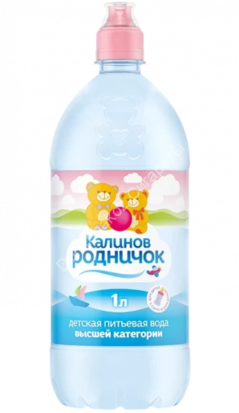 Вода детская питьевая Калинов Родничок негазированная спортивная пробка 1 л оптом 