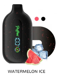 Электронная сигарета Puffmi Pure Watermelon ice - арбуз-лёд 12000 затяжек 20мг (2%) оптом 