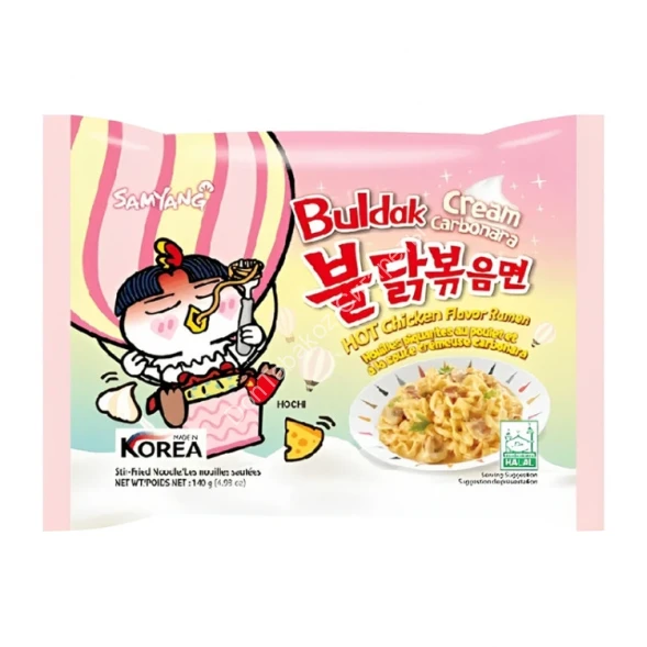 Лапша быстрого приготовления Самянг с острой курицей и кремом-карбонара 140г оптом   